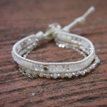 Calm White Jasper Wrap Bracelet-Your Soul Place